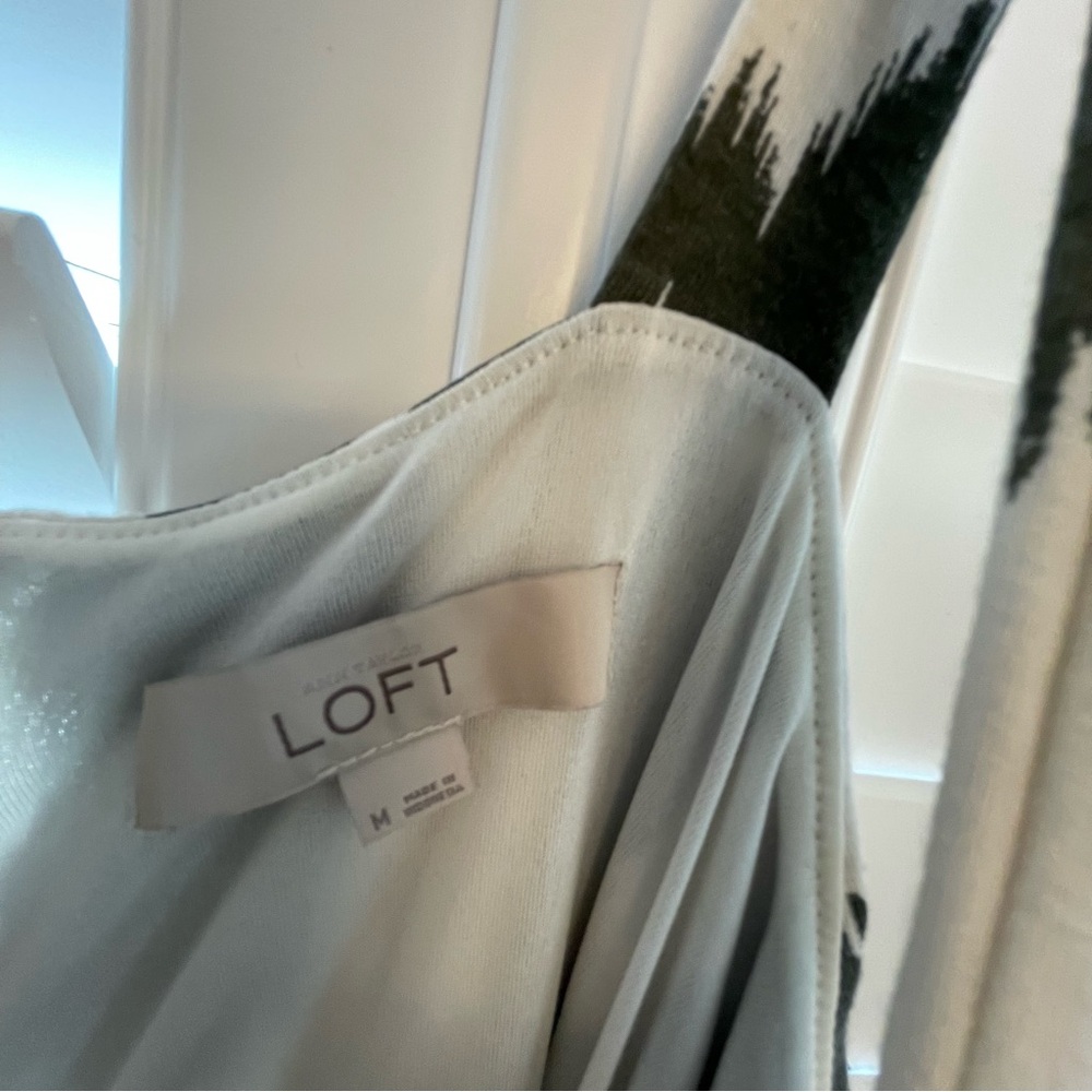 LOFT green and White Midi Sundress - Picture 6 of 8